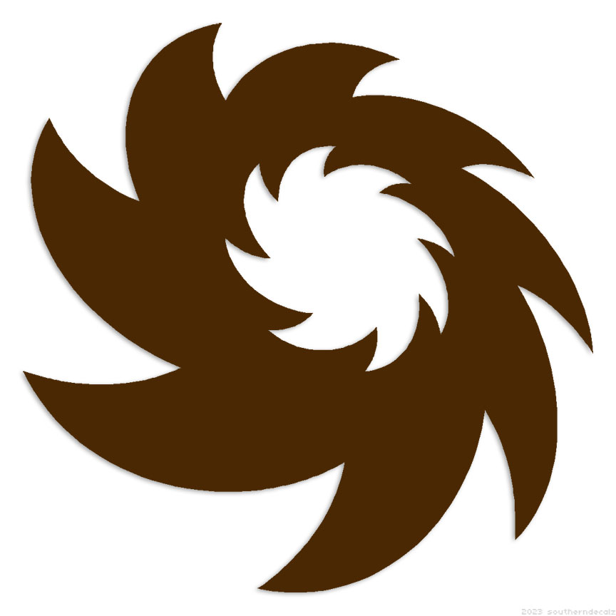 Hurricane Storm - Decal Sticker - Multiple Colors & Sizes
